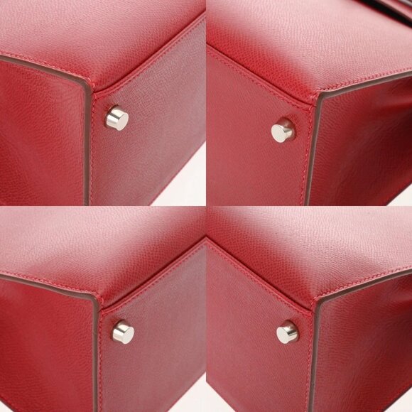 HERMES Kelly 28 Outer stitch 2WAY Rouge vif hand bag - Picture 6 of 10